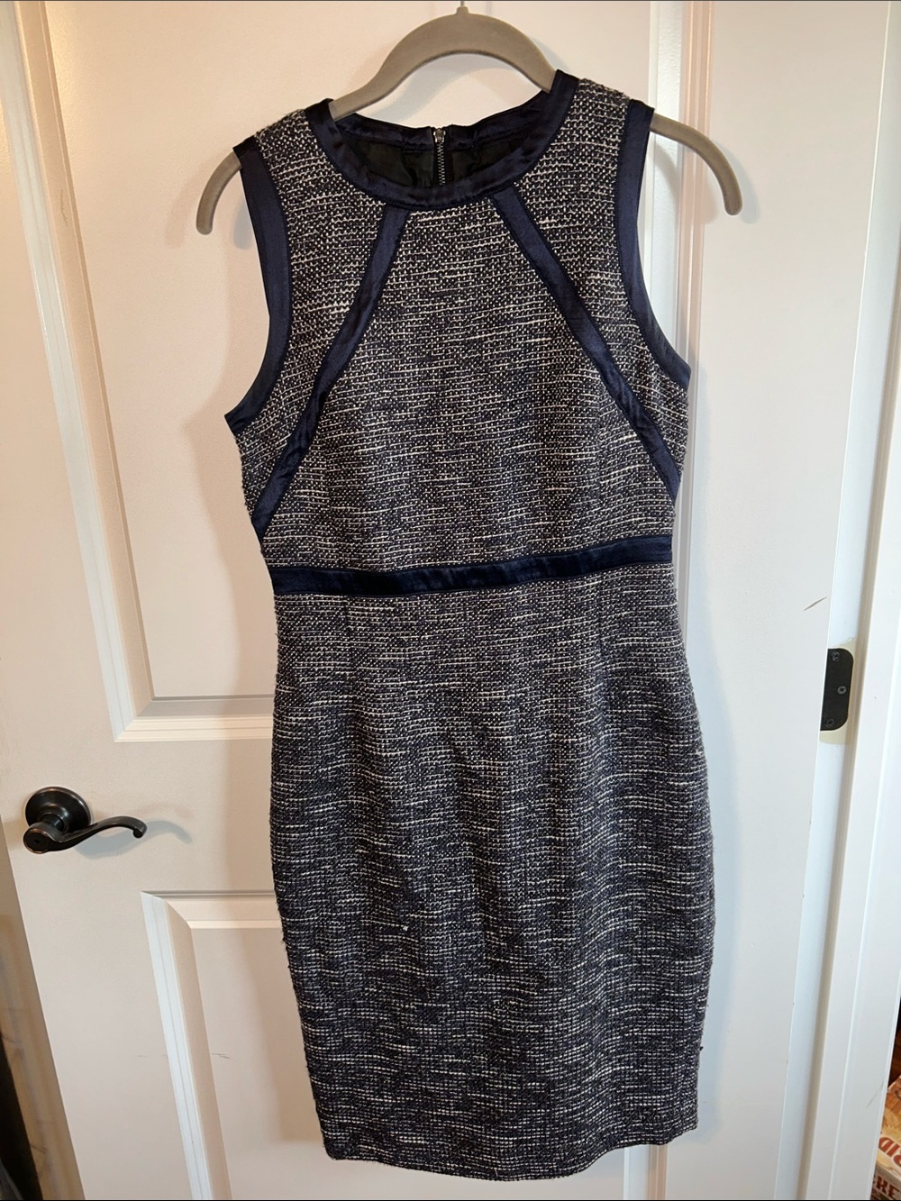 Magaschoni Collection Dress Navy and Silver